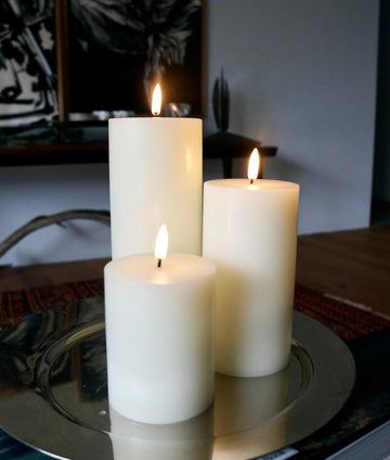 Pillar Candles Set of 3 - diam. 7,8