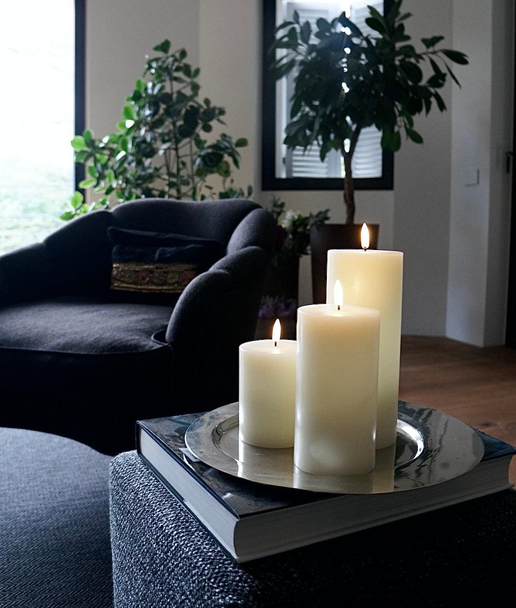 Pillar Candles Set of 3 - diam. 7,8